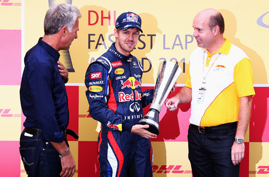 Sebastian Vettel wins DHL fastest lap award 2012