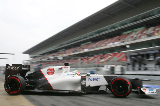 Sergio Perez, Sauber C31, Barcelona pre-season testing