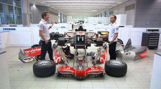 Jenson & Lewis build F1 car