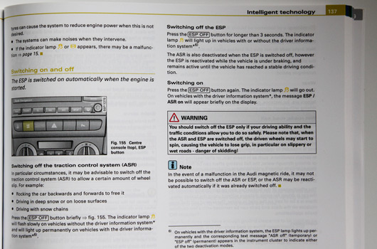 MY10 Audi S3 user manual