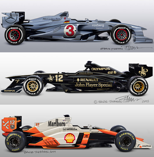 Bruce Thomson F1 sketches