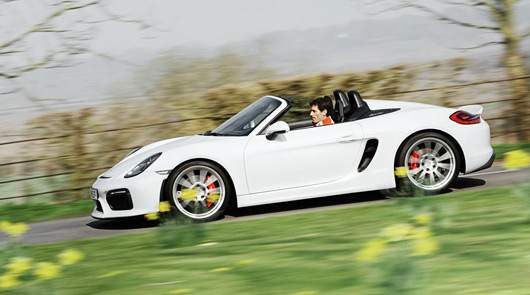 Mark Webber and a pair of Porsche Spyders